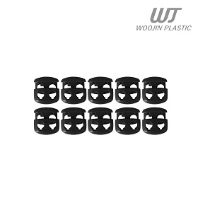우진플라스틱(WJ Plastic) 우진 플라스틱 라운드 페이스 코드락 10개 세트 (W461/블랙)