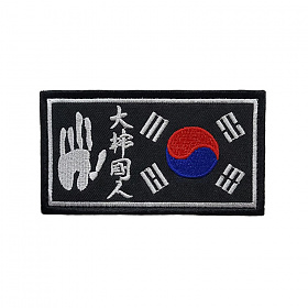 기타브랜드(ETC) 대한국인 단지 태극기 벨크로 패치 (블랙)